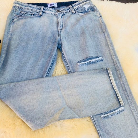 Paige jeans distressed denim - Picture 1 of 8
